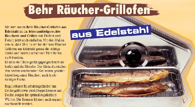Tischr�ucherofen Rostfrei